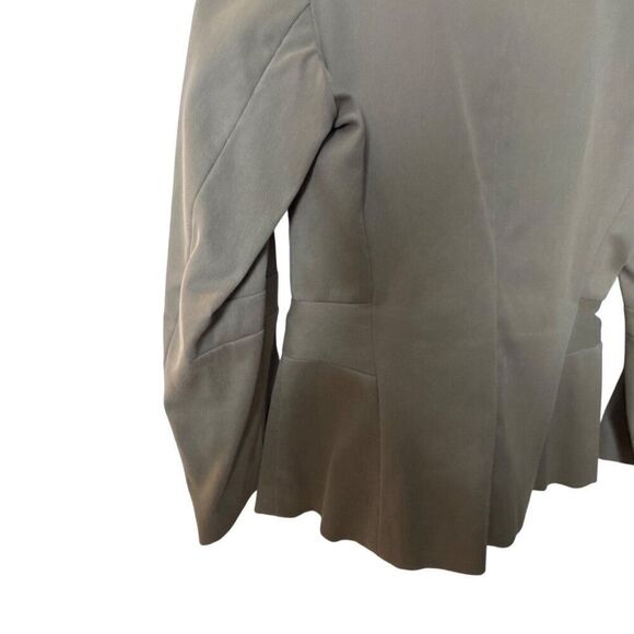 Olive Green Womens Blazer Jacket Double-Button Front Made In Portugal Size 4 - Picture 3 of 7